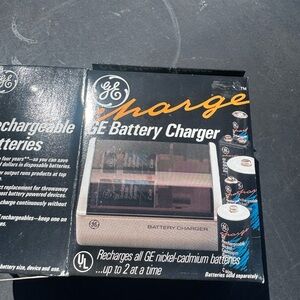 GE Charge Battery Charger - Black and Silver